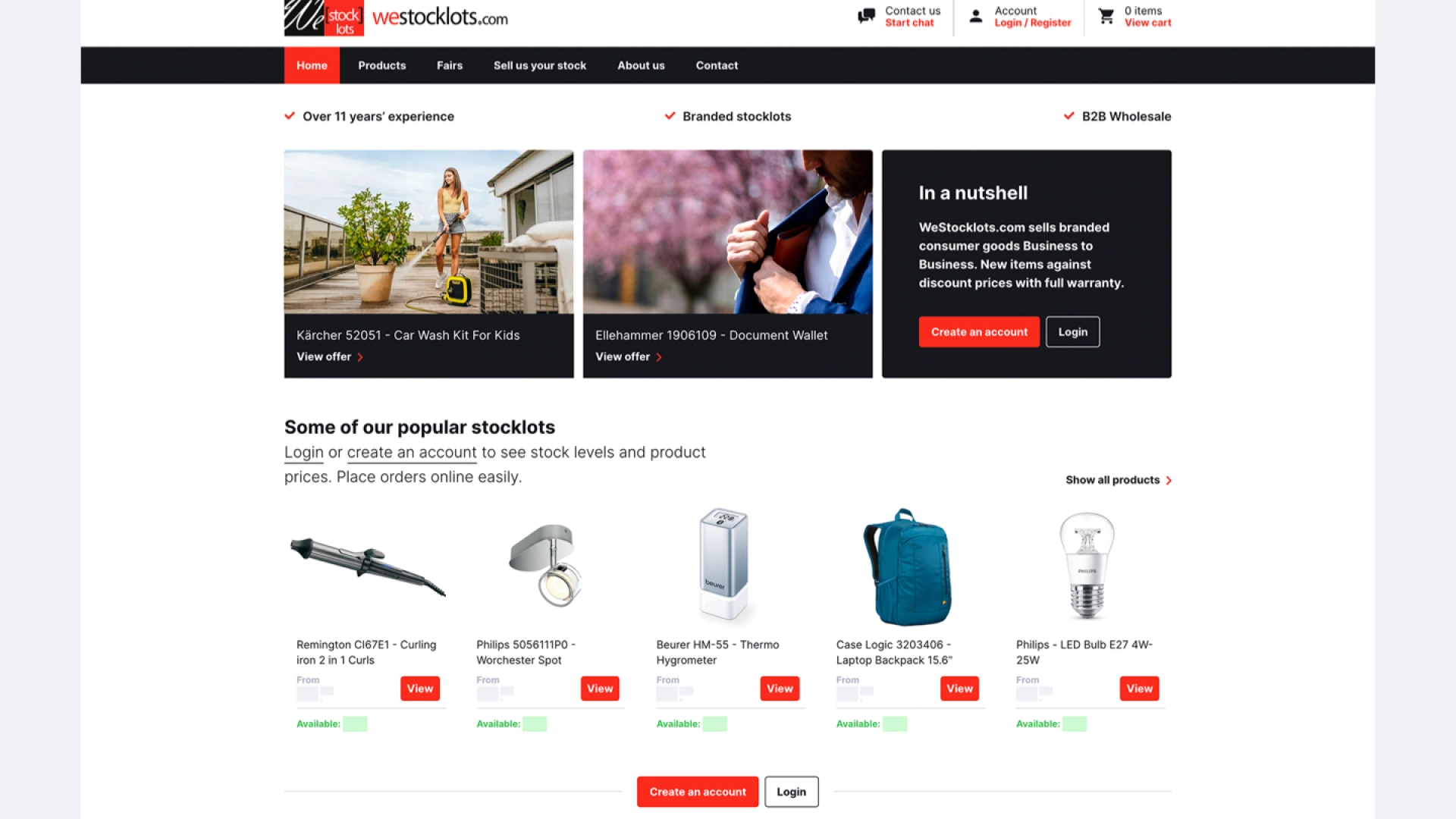 webstocklots ecommerce